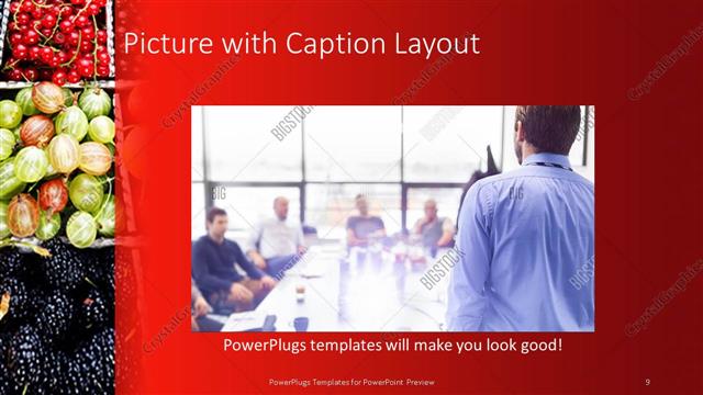 Picture with Caption presentation slide layout