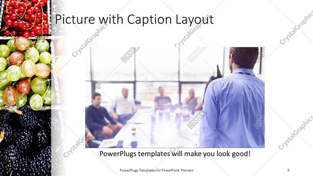 Picture with Caption presentation slide layout