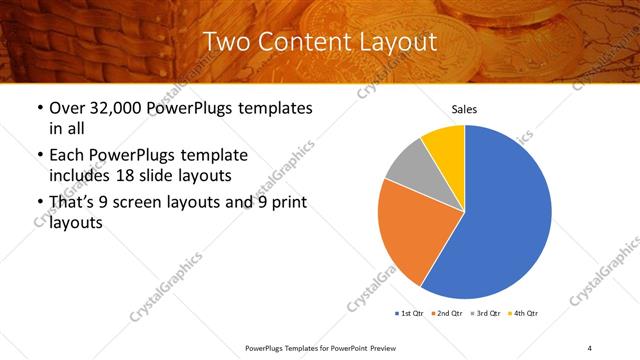 Two Content presentation slide layout