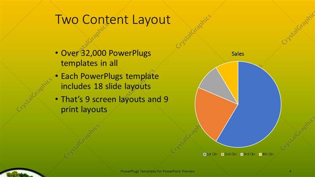 Two Content presentation slide layout
