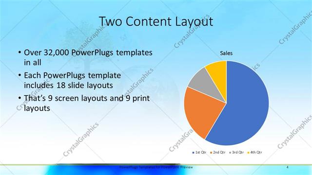 Two Content presentation slide layout