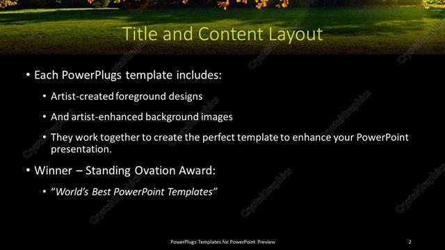 Title and Content presentation slide layout