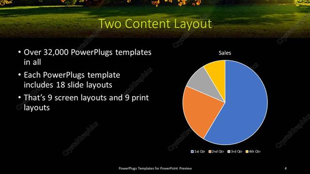 Two Content presentation slide layout