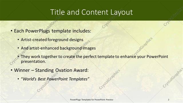 Title and Content presentation slide layout