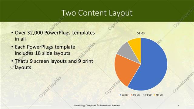 Two Content presentation slide layout