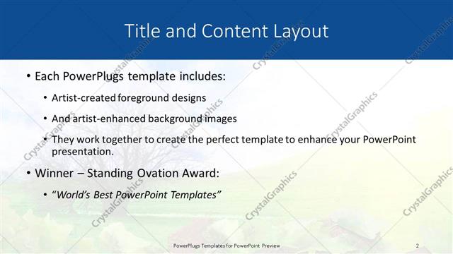 Title and Content presentation slide layout