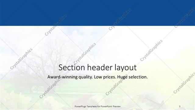 Section Header presentation slide layout