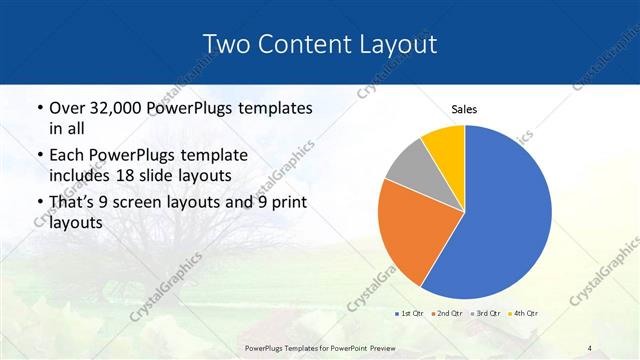 Two Content presentation slide layout