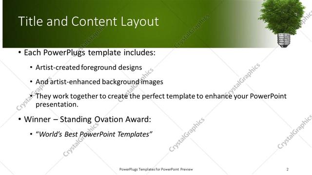 Title and Content presentation slide layout