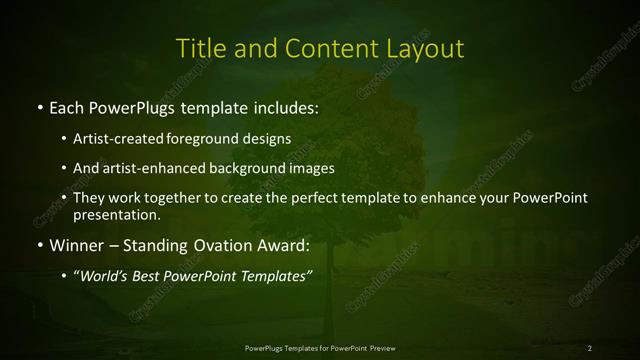 Title and Content presentation slide layout