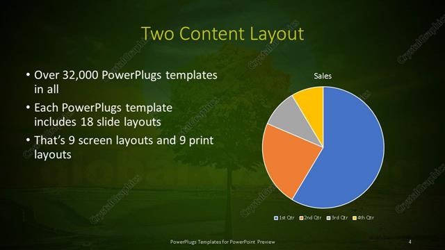 Two Content presentation slide layout