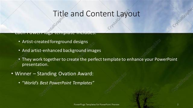 Title and Content presentation slide layout