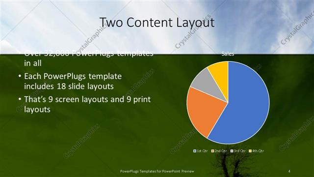 Two Content presentation slide layout