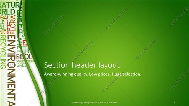 Section Header presentation slide layout