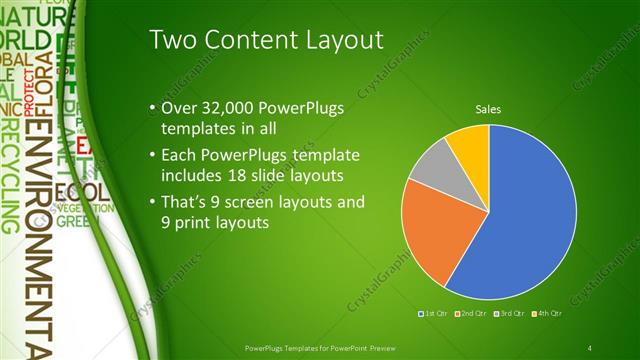 Two Content presentation slide layout
