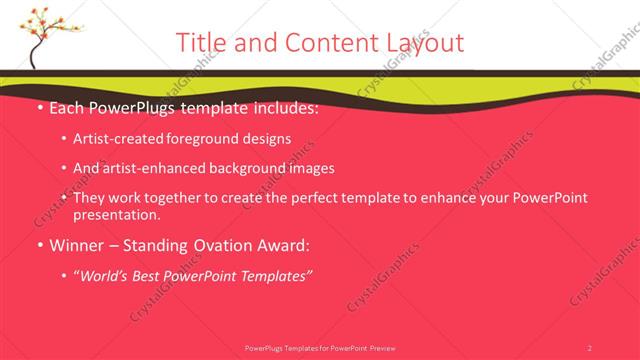 Title and Content presentation slide layout