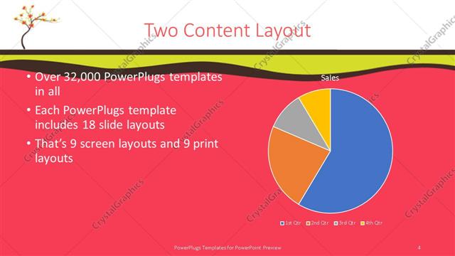 Two Content presentation slide layout