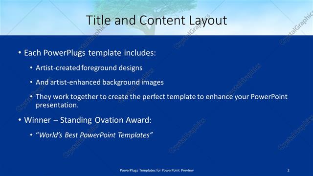 Title and Content presentation slide layout