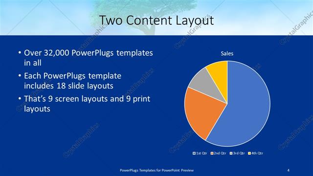 Two Content presentation slide layout