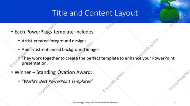 Title and Content presentation slide layout