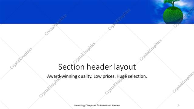 Section Header presentation slide layout