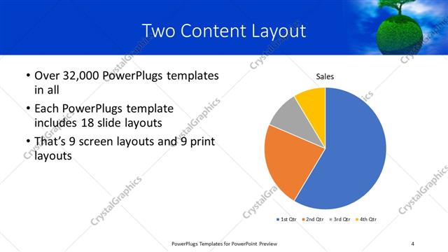 Two Content presentation slide layout