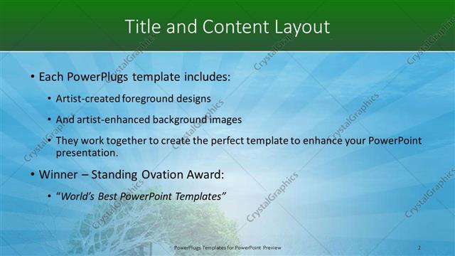 Title and Content presentation slide layout