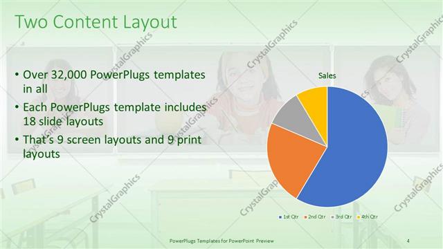 Two Content presentation slide layout