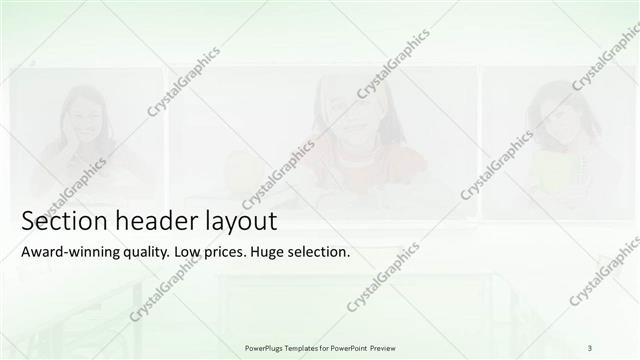 Section Header presentation slide layout