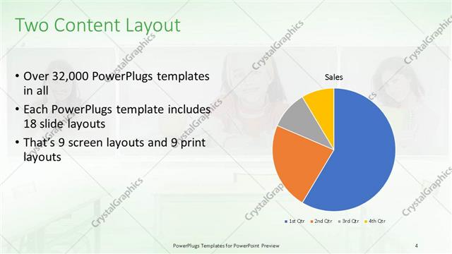 Two Content presentation slide layout