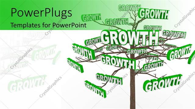  Presentation with growth - A tree with a number of growth signs