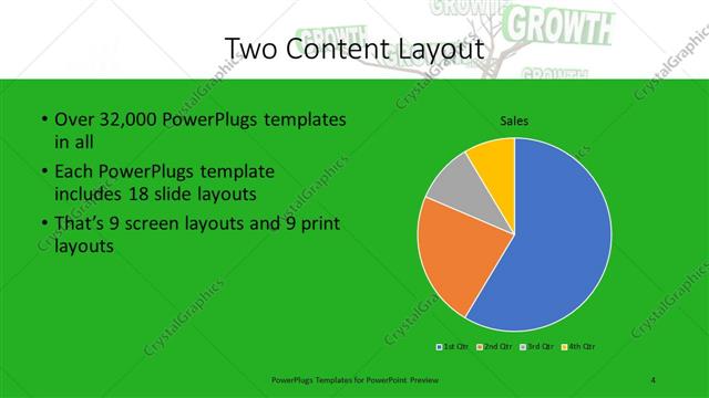 Two Content presentation slide layout