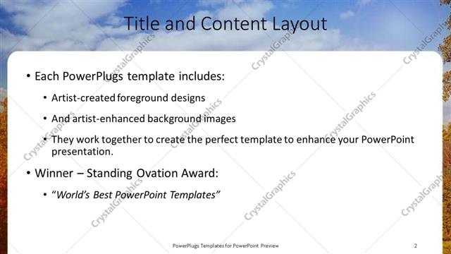 Title and Content presentation slide layout