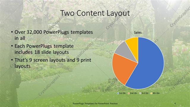 Two Content presentation slide layout