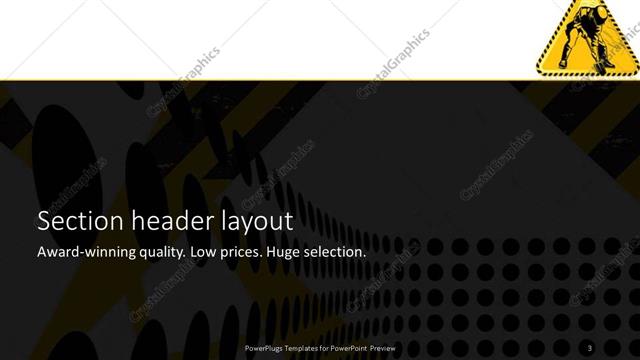 Section Header presentation slide layout