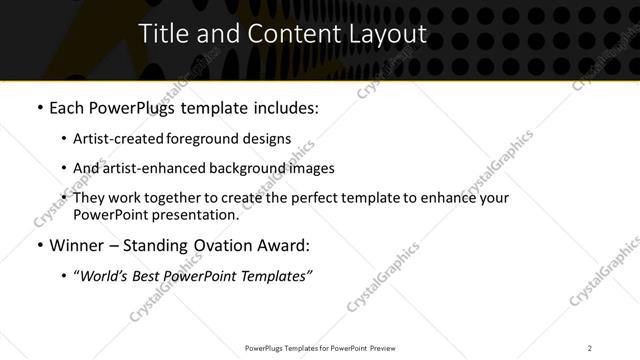 Title and Content presentation slide layout