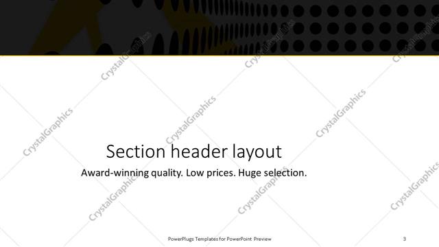 Section Header presentation slide layout
