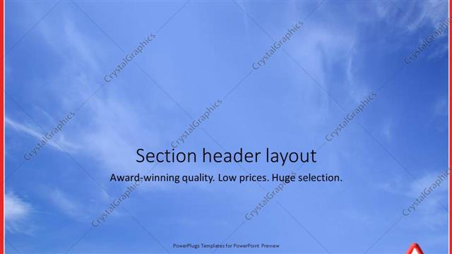 Section Header presentation slide layout