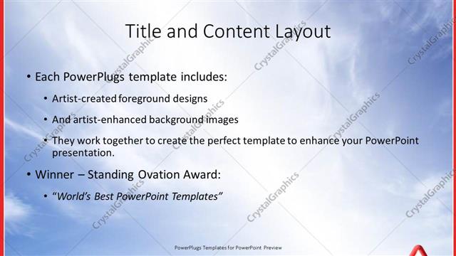 Title and Content presentation slide layout