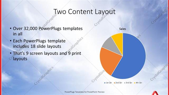 Two Content presentation slide layout