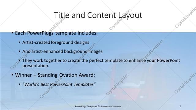 Title and Content presentation slide layout