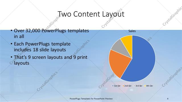 Two Content presentation slide layout