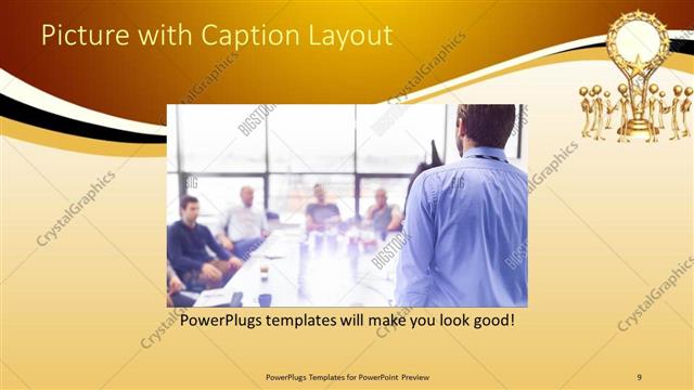 Picture with Caption presentation slide layout