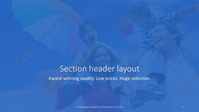 Section Header presentation slide layout
