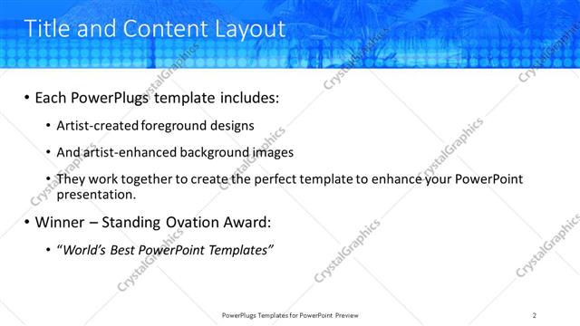 Title and Content presentation slide layout