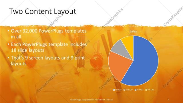 Two Content presentation slide layout
