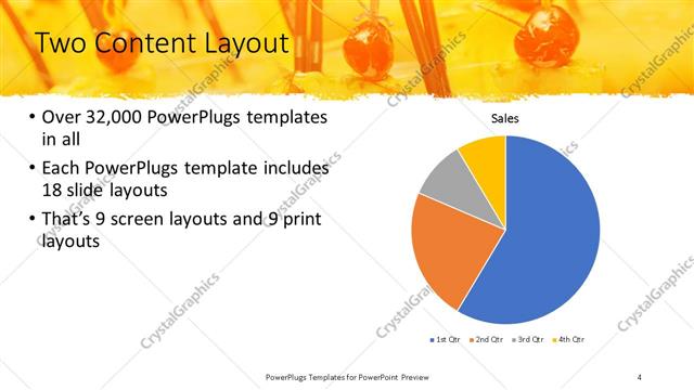 Two Content presentation slide layout