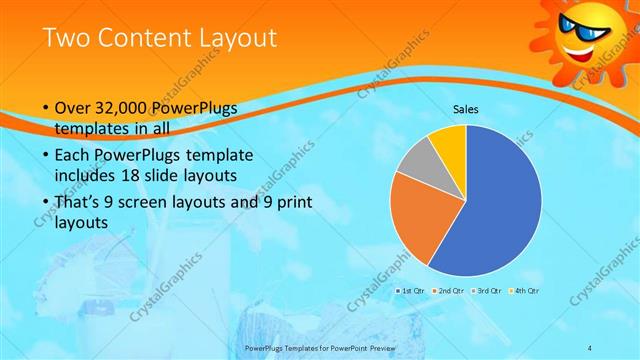 Two Content presentation slide layout