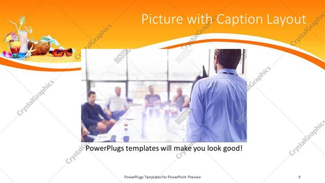 Picture with Caption presentation slide layout
