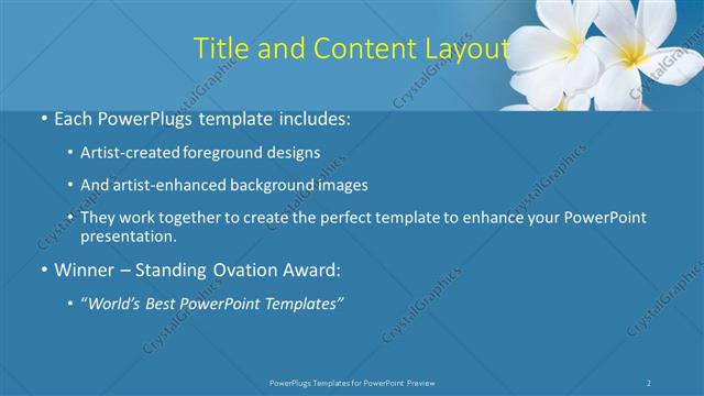 Title and Content presentation slide layout